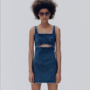 Denim cut out dress